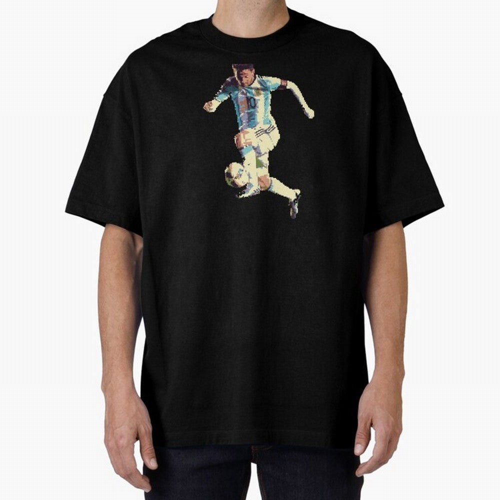 Lionel Messi Oversized T-Shirt Show Up for the Glory of Match Day Hype around FIFA World Cup 2026, CR7 and Messi, Portugal, Spain and Germany, Vintage Soccer Flavor, Modern Football Stars, National Flags and Final Night Emotion; Made for Die Hard