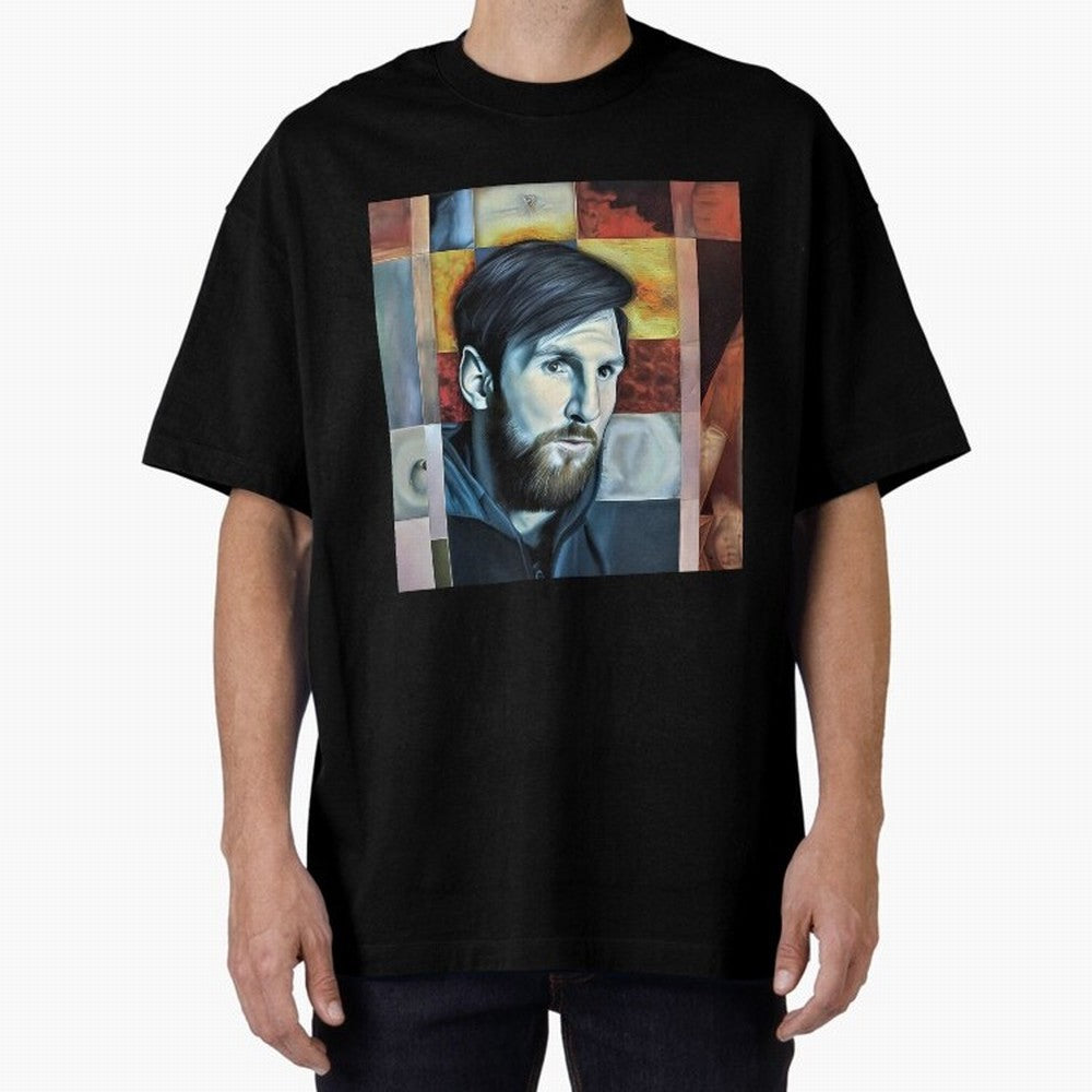 Messi on digital board Oversized T-Shirt Carry the Dream of FIFA World Cup 2026 Group Stage Spirit, Featuring France and Portugal, Haaland, Worldwide Fan Energy, Dramatic Goals, Stadium Lights and Championship Celebrations; Perfect for Fans,