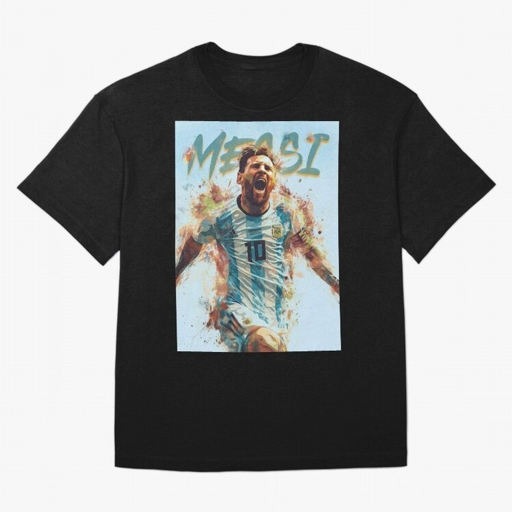 MiaMessi Premium Oversized T-Shirt Embrace FIFA World Cup 2026 Group Stage Spirit, Highlighting France and Portugal, Messi, CR7 and Mbappe, Sports Nostalgia, International Competition, Famous Players and Unforgettable Victories; Made for Collectors