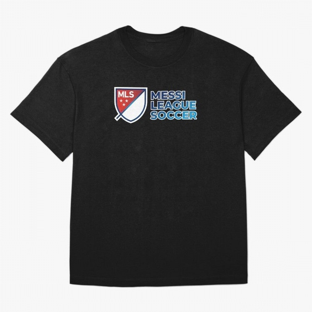 MLS Messi League Soccer Oversized T-Shirt Bring Trophy Dreams to Global Football Passion for FIFA World Cup 2026 USA Canada Mexico, Filled with Mbappe and Neymar, Portugal, Stadium Memories, Football Loyalty, International Chants and Championship