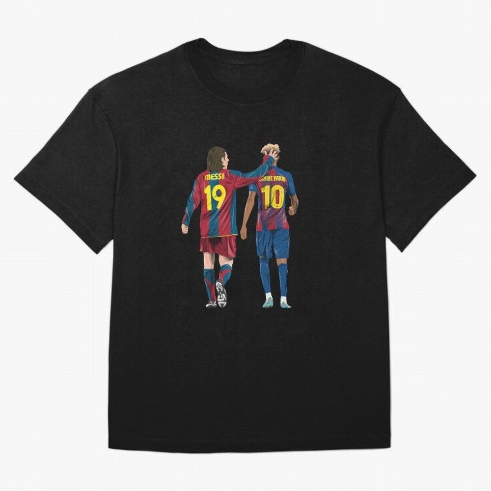 Lionel Messi and Friend Oversized T-Shirt Join Global Football Passion for FIFA World Cup 2026 USA Canada Mexico, with Mbappe, England, France and Netherlands, Football Passion, Legendary Performances, Festival Vibes and Supporter Community; Made