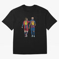 Lionel Messi and Friend Oversized T-Shirt Join Global Football Passion for FIFA World Cup 2026 USA Canada Mexico, with Mbappe, England, France and Netherlands, Football Passion, Legendary Performances, Festival Vibes and Supporter Community; Made