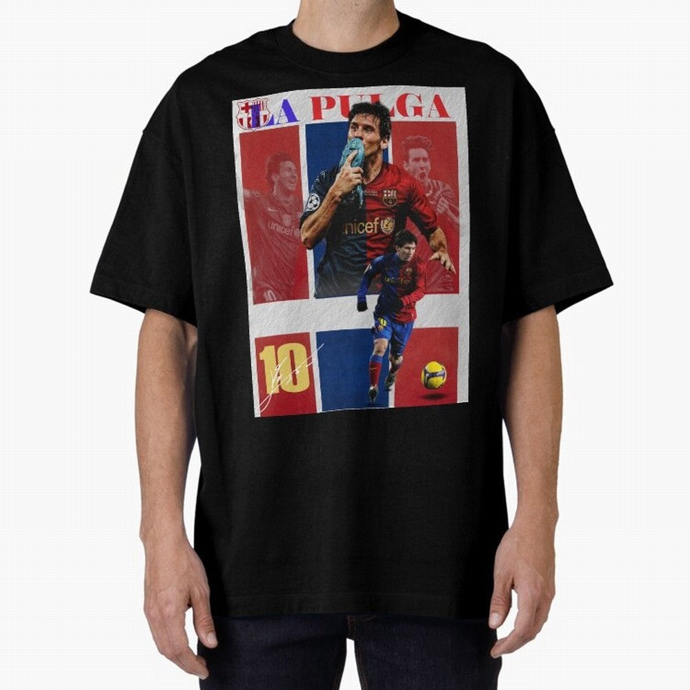 Lionel Messi 2009 UCL Barcelona Poster Oversized T-Shirt Celebrate Global Passion for FIFA World Cup 2026 USA Canada Mexico Spirit, Filled with Netherlands, Cristiano Ronaldo, Global Supporter Spirit, Legendary Goals, National Colors and Tournament