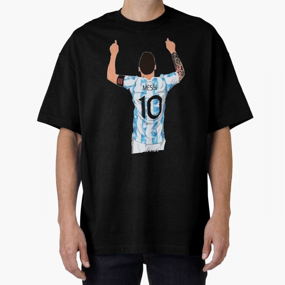 Lionel Messi Oversized T-Shirt Showcase FIFA World Cup 2026 USA Canada Mexico Inspired by Mbappe, Portugal, Spain and Germany Energy, Retro Football Energy, Iconic Rivalries, Trophy Chase Drama and Stadium Atmosphere; Great for Watch Parties,