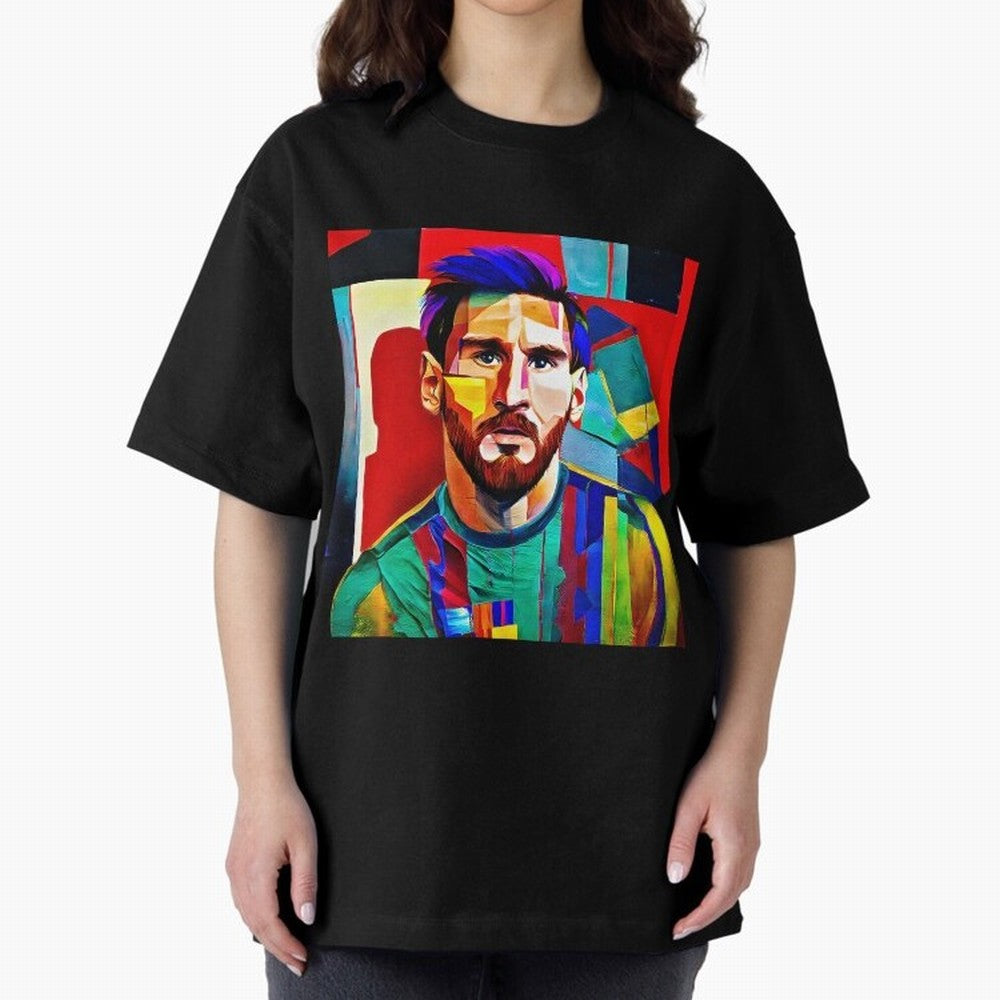 digital image of Messi Oversized T-Shirt Celebrate the FIFA World Cup 2026 Journey through Messi, CR7 and Mbappe Highlights, Germany Pride, Supporter Pride, Iconic Celebrations, Legendary Names and Global Match Day Energy; Perfect for Fans,