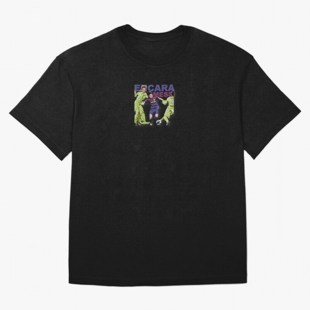 Barcelona 'Encara Messi' Design Oversized T-Shirt Celebrate Match Day Hype around FIFA World Cup 2026 Group Stage, Messi and Cristiano Ronaldo, Netherlands, Vintage Soccer Flavor, Modern Football Stars, National Flags and Final Night Emotion;