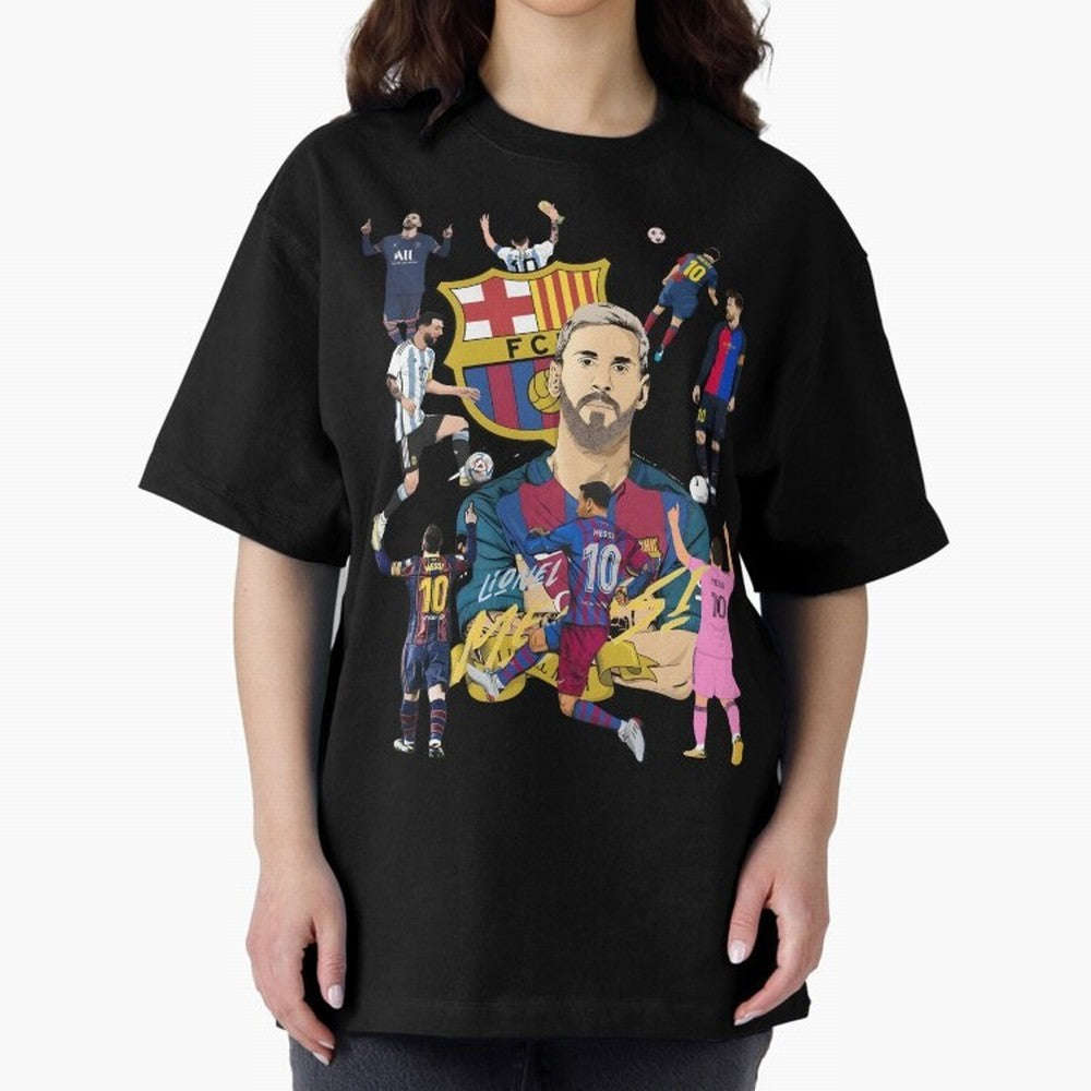 MiaMessi Premium Oversized T-Shirt Join the Countdown to FIFA World Cup 2026 USA Canada Mexico with Cristiano Ronaldo, Haaland and CR7, Brazil Energy, Game Day Rituals, Football Legends, Country Pride and the Road to the Final; Ideal for Fans Who