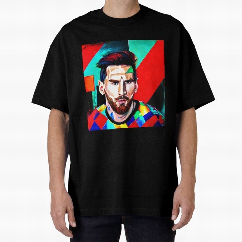 colorful Messi Oversized T-Shirt Bring International Match Energy to FIFA World Cup 2026 Filled with Cristiano Ronaldo, Haaland and CR7, Argentina Energy, Championship Spirit, Famous Goals, Roaring Crowds and International Football Unity; Great for