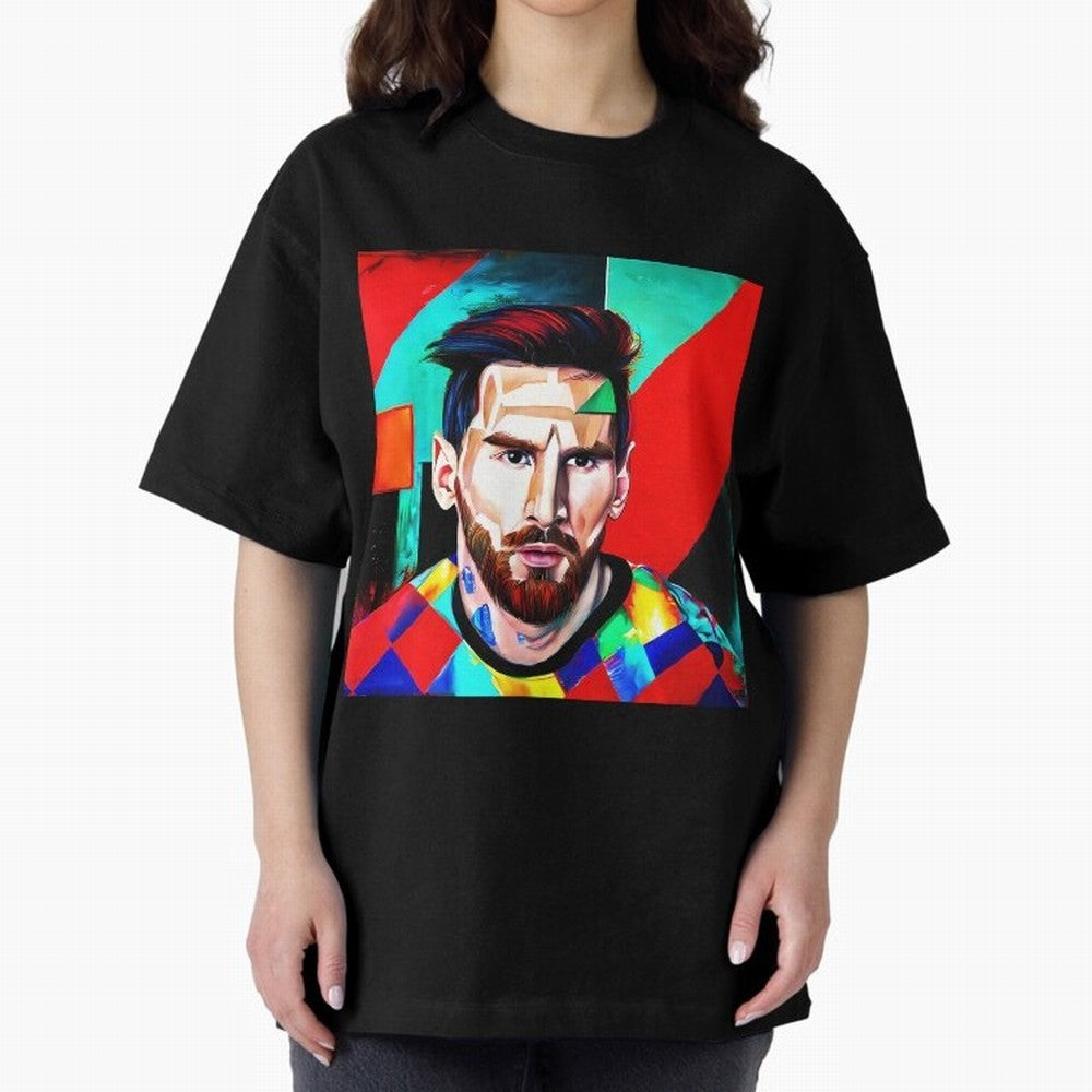 colorful Messi Oversized T-Shirt Bring International Match Energy to FIFA World Cup 2026 Filled with Cristiano Ronaldo, Haaland and CR7, Argentina Energy, Championship Spirit, Famous Goals, Roaring Crowds and International Football Unity; Great for