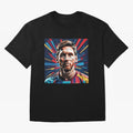 Lionel Messi Pop-Art Portrait Oversized T-Shirt Show Fan Pride Across FIFA World Cup 2026 USA Canada Mexico Built around Cristiano Ronaldo, Spain Energy, Fan Favorite Moments, National Team Passion, Big Match Drama and Soccer History; Great for