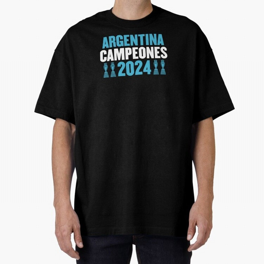 Argentina Campeones 2024 Oversized T-Shirt Make Game Day About FIFA World Cup 2026 Group Stage Connected to CR7 and Messi, Spain and Netherlands Energy, Football Passion, Legendary Performances, Festival Vibes and Supporter Community; Perfect for