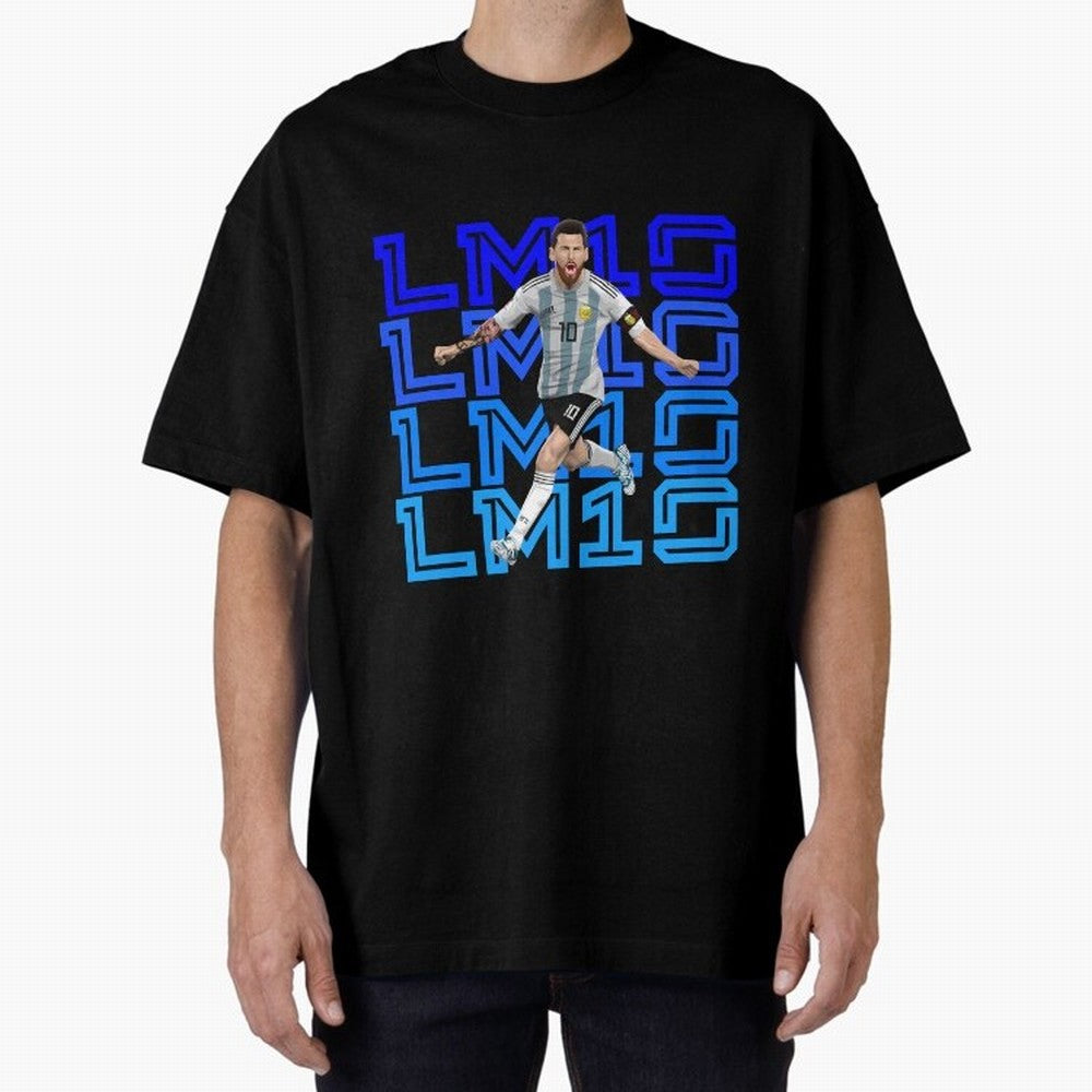 Lionel Messi 10 Oversized T-Shirt Feel the Heartbeat of the FIFA World Cup 2026 Journey through Messi Highlights, Germany Pride, Championship Spirit, Famous Goals, Roaring Crowds and International Football Unity; Ideal for Football Dads, Football