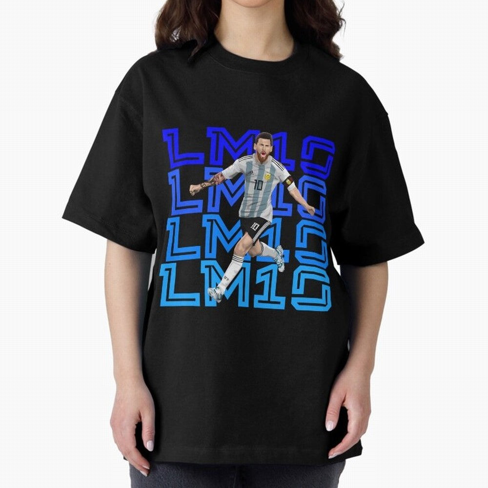 Lionel Messi 10 Oversized T-Shirt Feel the Heartbeat of the FIFA World Cup 2026 Journey through Messi Highlights, Germany Pride, Championship Spirit, Famous Goals, Roaring Crowds and International Football Unity; Ideal for Football Dads, Football