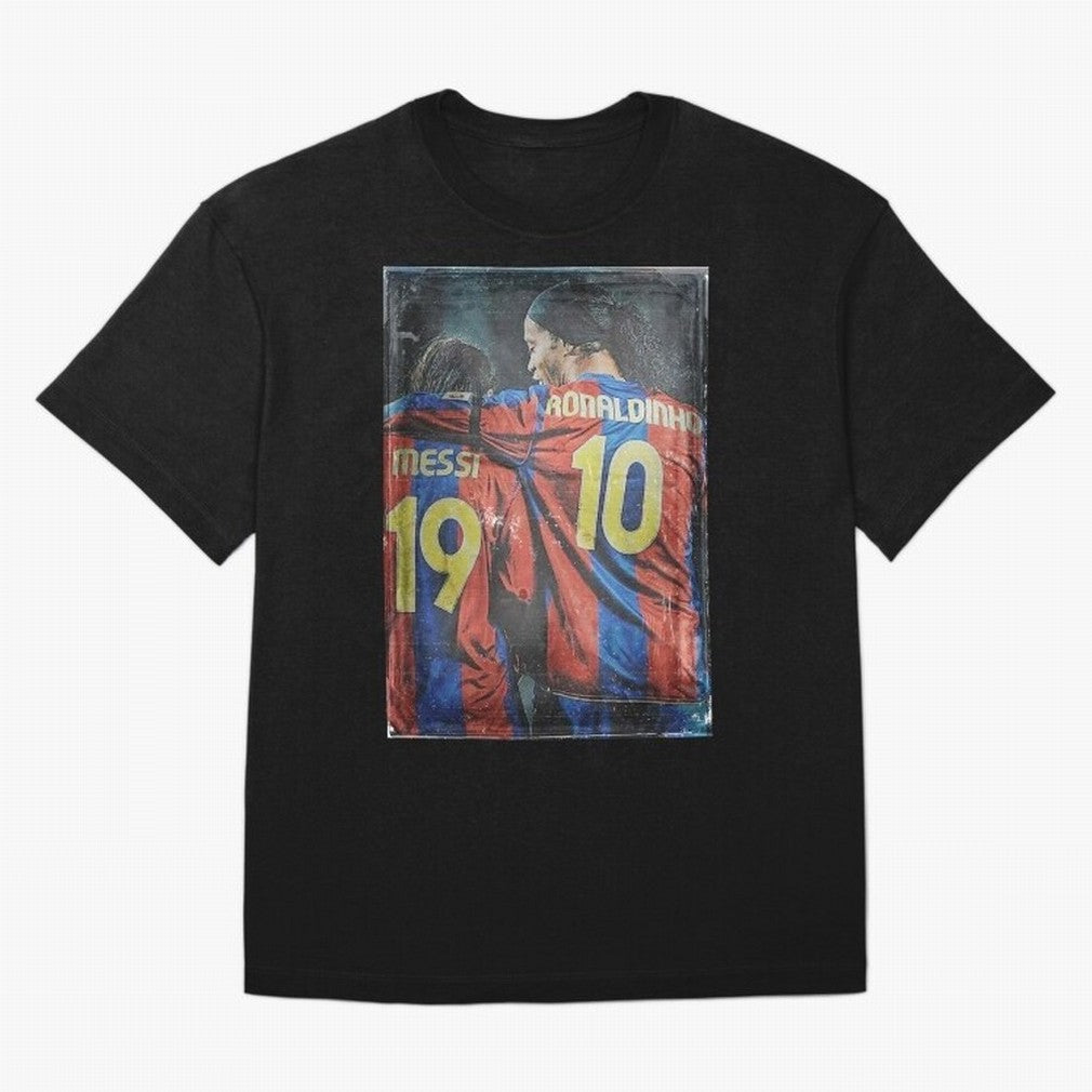 Messi and Ronaldinho Oversized T-Shirt Represent Global Football Passion for FIFA World Cup 2026 Group Stage, Inspired by Neymar, England and Germany, Game Day Rituals, Football Legends, Country Pride and the Road to the Final; Perfect for Fans,