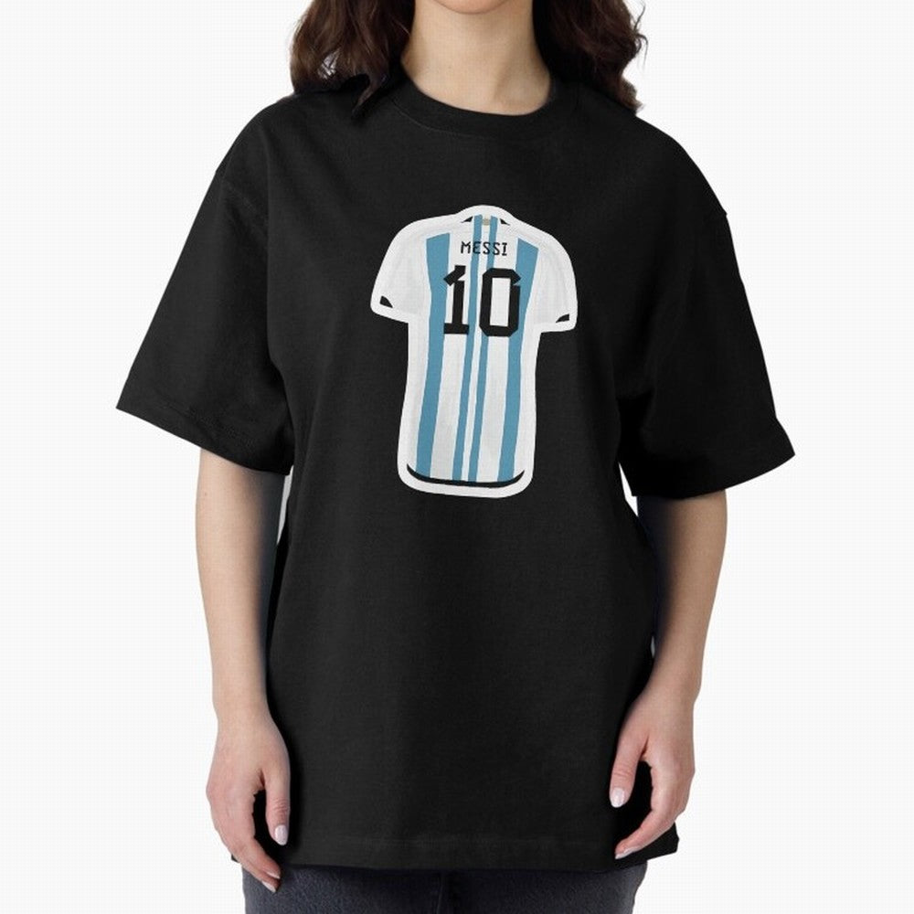 Messi Jersey Oversized T-Shirt Wear the Spirit of Match Day Hype around FIFA World Cup 2026 Group Stage, Messi and Cristiano Ronaldo, England, France and Netherlands, Game Day Rituals, Football Legends, Country Pride and the Road to the Final; Made