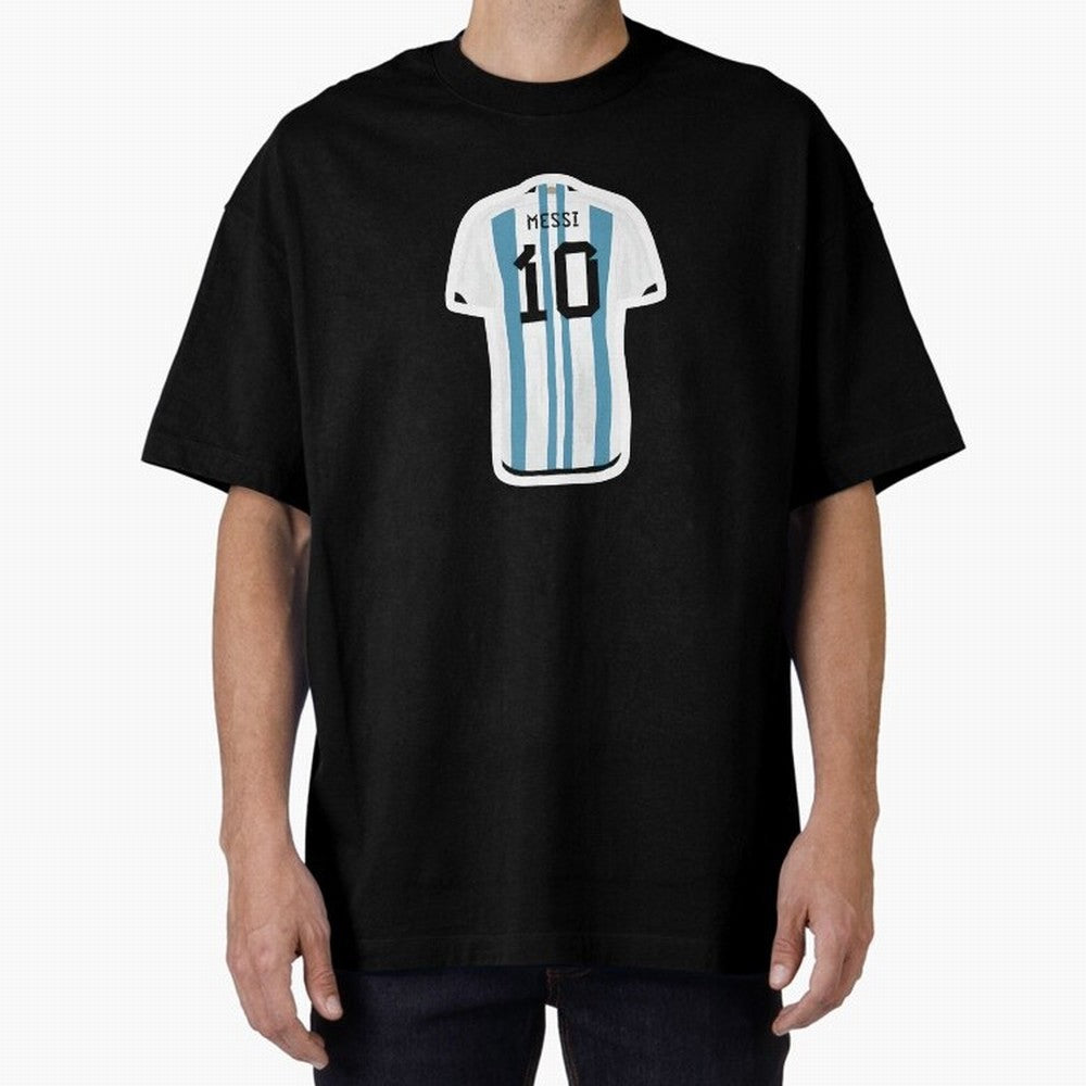 Messi Jersey Oversized T-Shirt Wear the Spirit of Match Day Hype around FIFA World Cup 2026 Group Stage, Messi and Cristiano Ronaldo, England, France and Netherlands, Game Day Rituals, Football Legends, Country Pride and the Road to the Final; Made