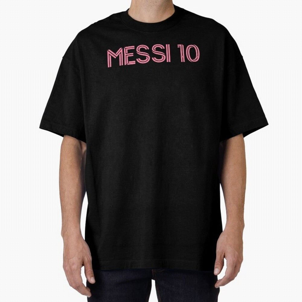Messi Inter Miami Oversized T-Shirt Show Fan Pride Across FIFA World Cup 2026 Group Stage Spirit, Driven by Brazil, Messi, Neymar and Mbappe, Tournament Hype, Historic Matchups, Family Viewing Parties and Global Sports Pride; Great for Watch