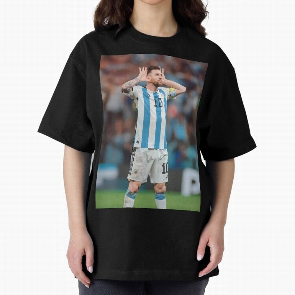 Lionel Messi In Qatar Wolrd Cup Classic T-Shirt Back the Journey through the FIFA World Cup 2026 USA Canada Mexico Journey through Cristiano Ronaldo Highlights, Portugal, Spain and Germany Pride, Goal Celebration Energy, Supporter Heritage,