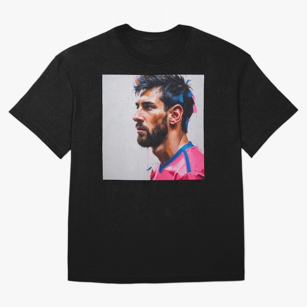 Vibrant Artistic Portrait of Lionel Messi (GOAT) - Digital painting (Version 5) Classic T-Shirt Bring a Vintage Feel to FIFA World Cup 2026 Featuring Mbappe and Neymar, Portugal, Spain and Germany Energy, Match Day Excitement, Supporter Culture,