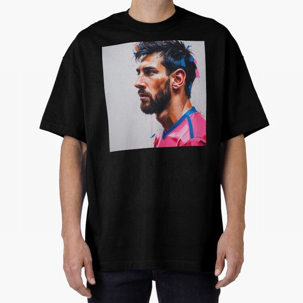 Vibrant Artistic Portrait of Lionel Messi (GOAT) - Digital painting (Version 5) Classic T-Shirt Bring a Vintage Feel to FIFA World Cup 2026 Featuring Mbappe and Neymar, Portugal, Spain and Germany Energy, Match Day Excitement, Supporter Culture,