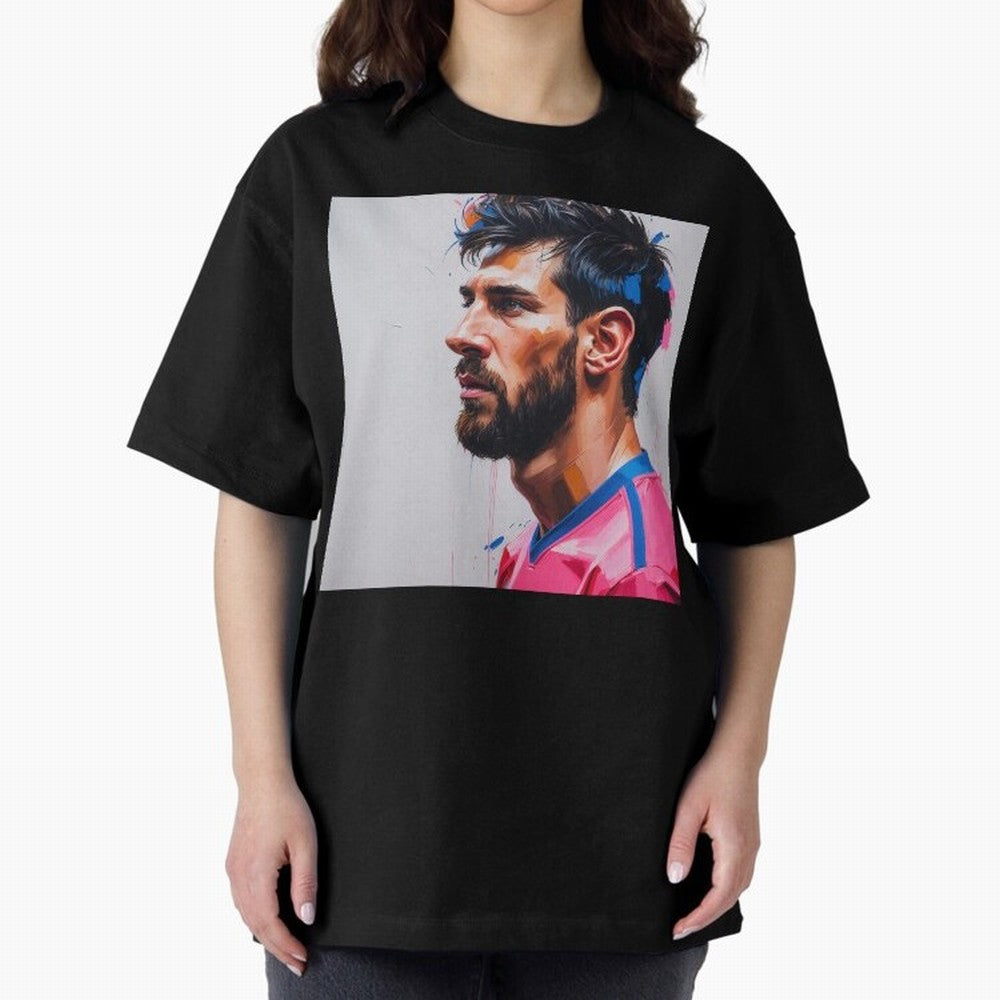 Vibrant Artistic Portrait of Lionel Messi (GOAT) - Digital painting (Version 5) Classic T-Shirt Bring a Vintage Feel to FIFA World Cup 2026 Featuring Mbappe and Neymar, Portugal, Spain and Germany Energy, Match Day Excitement, Supporter Culture,