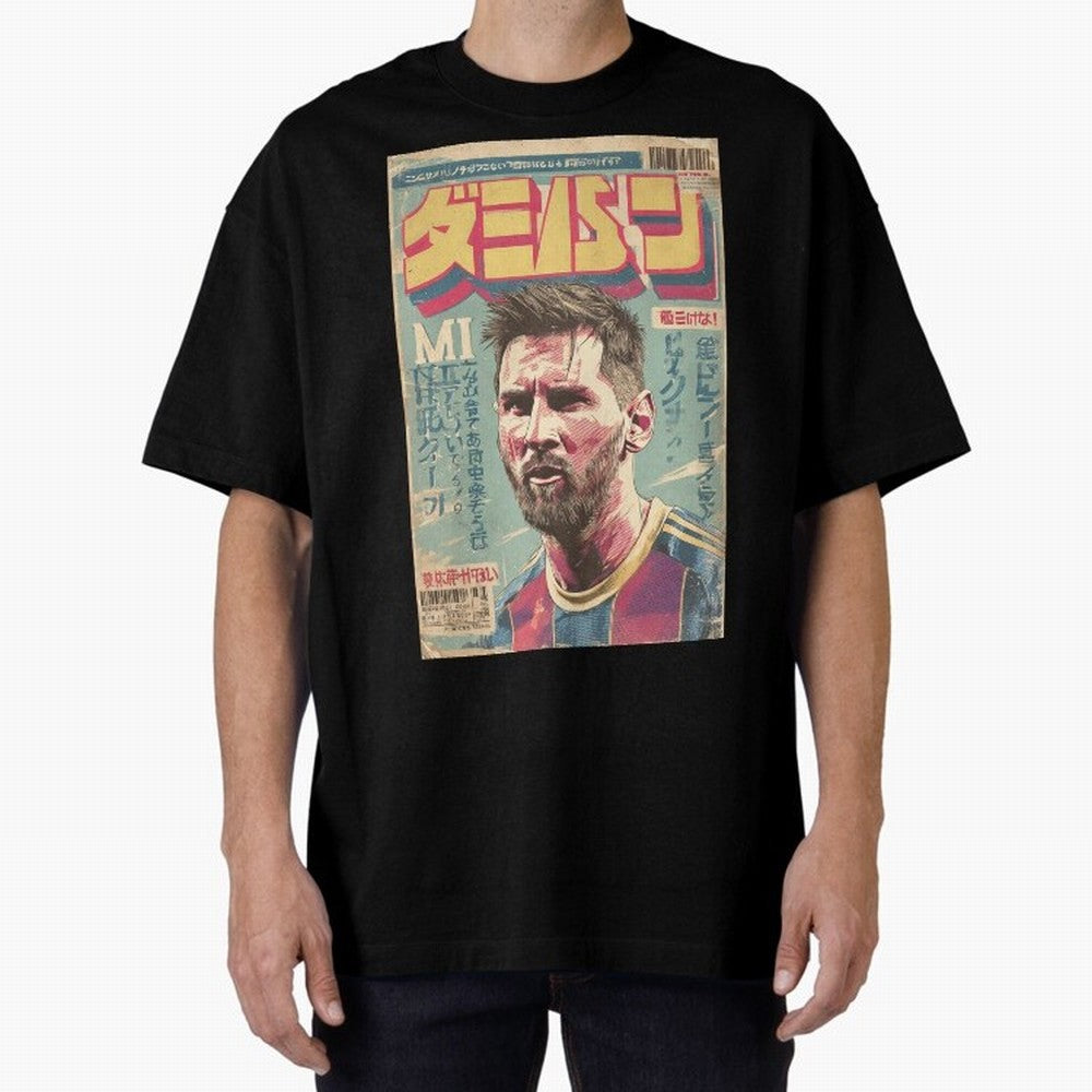 Messi the Goat Japanese Vintage Poster Classic T-Shirt Mark Global Football Passion for FIFA World Cup 2026 USA Canada Mexico, Inspired by Messi, Neymar and Mbappe, Germany, Stadium Chants, National Pride, Trophy Dreams and Unforgettable Football