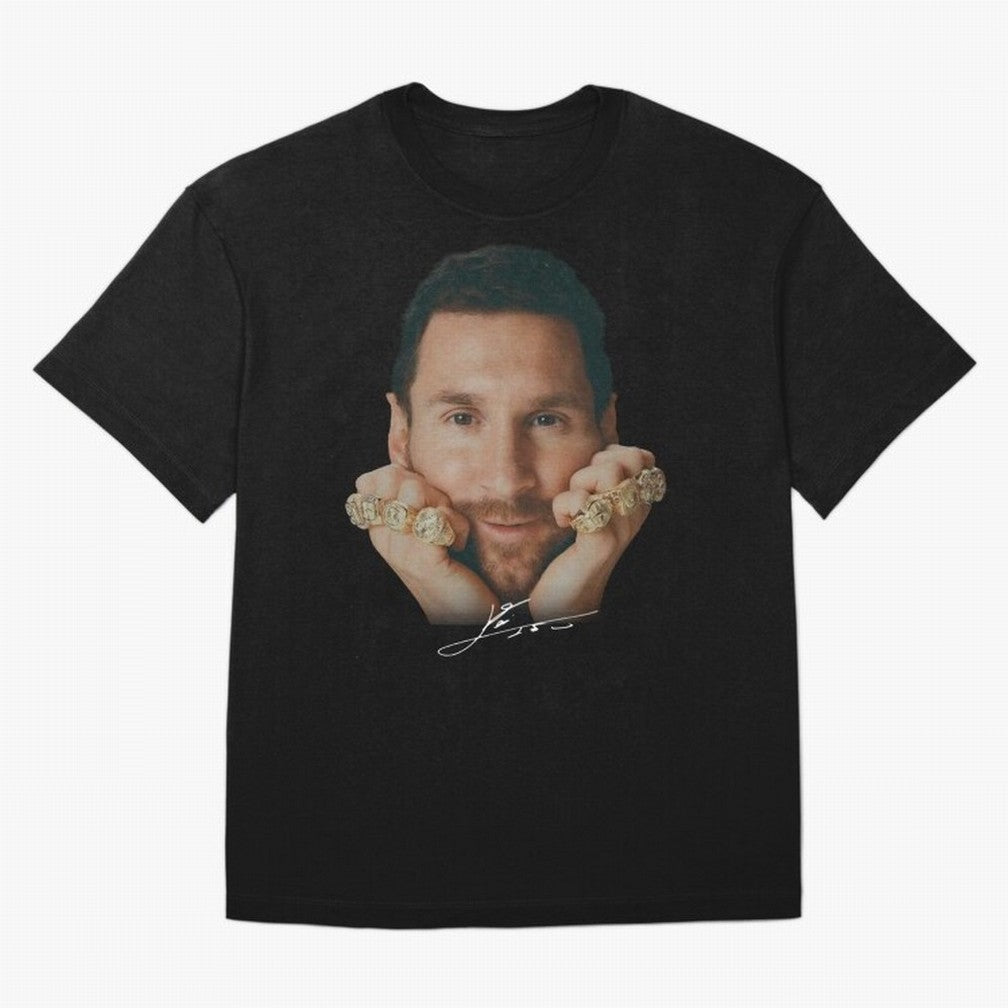 Lionel Messi 8 Ballon d'Or Gold Rings Classic T-Shirt Fuel the Hype around the FIFA World Cup 2026 Journey through Haaland Highlights, England Pride, Sports Nostalgia, International Competition, Famous Players and Unforgettable Victories; Built for
