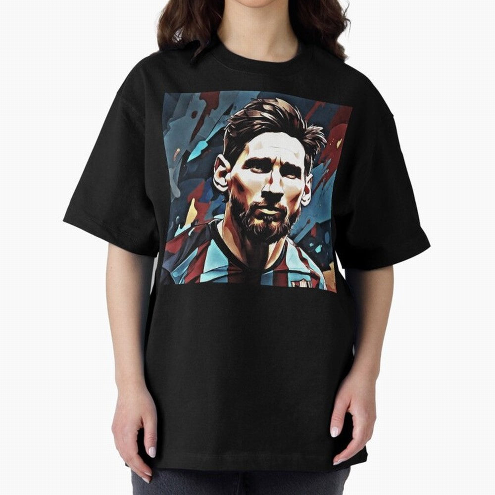 Messi The GOAT Oversized T-Shirt Keep the Match Day Mood of the FIFA World Cup 2026 Journey through Mbappe and Neymar Highlights, Spain Pride, Football History, Final Match Energy, Crowd Noise and Once in a Lifetime Moments; Great for Supporters