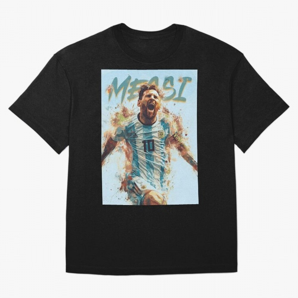 Messi Pop Art Portrait Classic T-Shirt Back Your Heroes with the FIFA World Cup 2026 USA Canada Mexico Journey through Cristiano Ronaldo Highlights, England, France and Netherlands Pride, Sports Nostalgia, International Competition, Famous Players