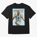 Messi Pop Art Portrait Classic T-Shirt Back Your Heroes with the FIFA World Cup 2026 USA Canada Mexico Journey through Cristiano Ronaldo Highlights, England, France and Netherlands Pride, Sports Nostalgia, International Competition, Famous Players