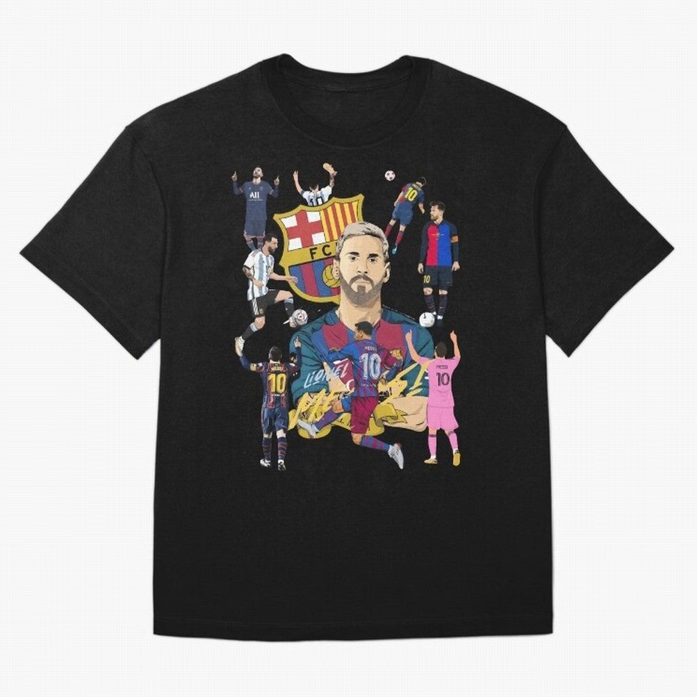 Messi Pop Art Portrait Classic T-Shirt Show Support during Global Football Passion for FIFA World Cup 2026, Featuring Messi, CR7 and Mbappe, Argentina and Brazil, Game Day Rituals, Football Legends, Country Pride and the Road to the Final; Made for