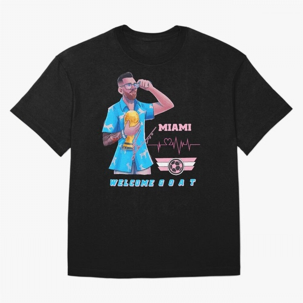 Messi The GOAT Classic T-Shirt Follow FIFA World Cup 2026 USA Canada Mexico Featuring Messi and Cristiano Ronaldo, Argentina Energy, Football Passion, Legendary Performances, Festival Vibes and Supporter Community; Ideal for Fans Who Follow Messi,