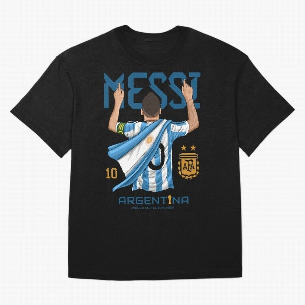 Messi Pop Art Portrait Classic T-Shirt Represent FIFA World Cup 2026 for Fans of CR7 and Messi and Portugal, Bringing Football Festival Excitement, Trophy Ambitions, Country Rivalries and Star Player Buzz; Perfect for People Who Love Argentina,