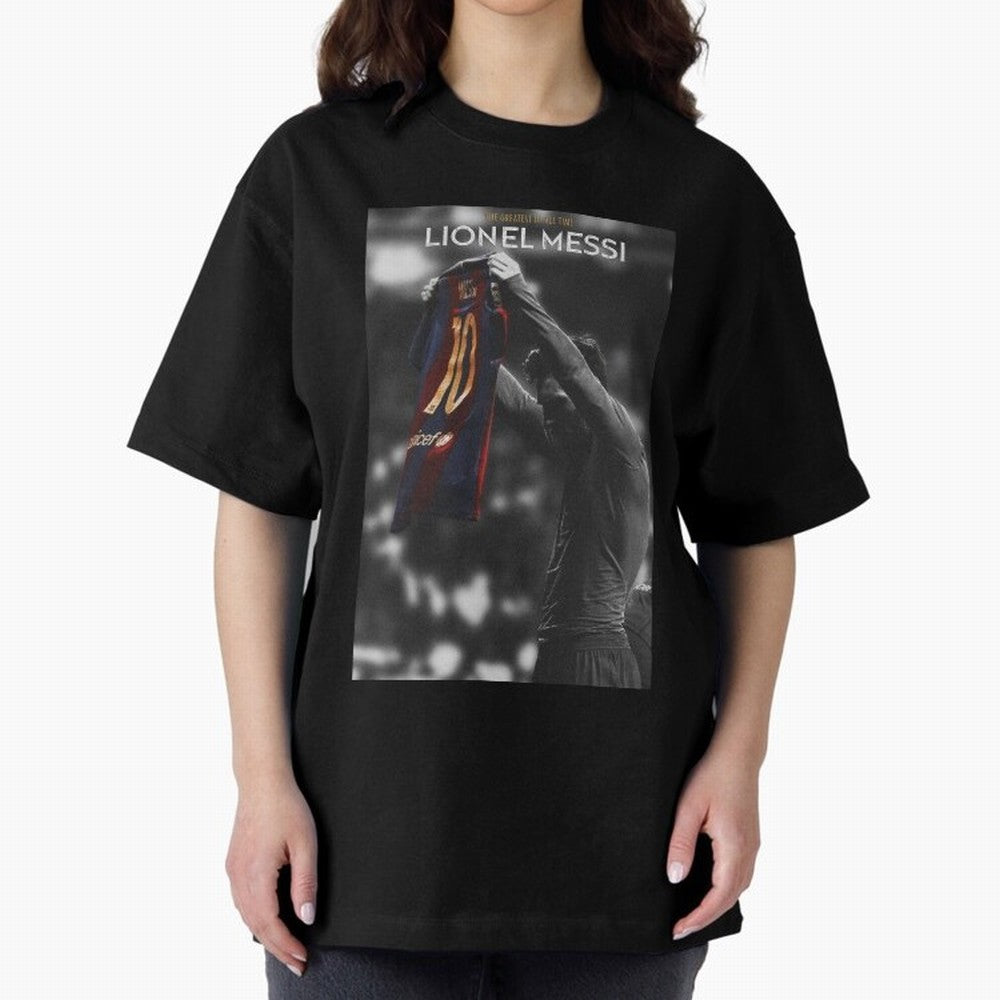 Lionel Messi GOAT Boxy T-Shirt Feel the Trophy Chase of FIFA World Cup 2026 Group Stage for Fans of Messi and Spain and Netherlands, Bringing Soccer Culture, Superstar Moments, National Team Dreams and Competitive Fire; Made for Collectors Who