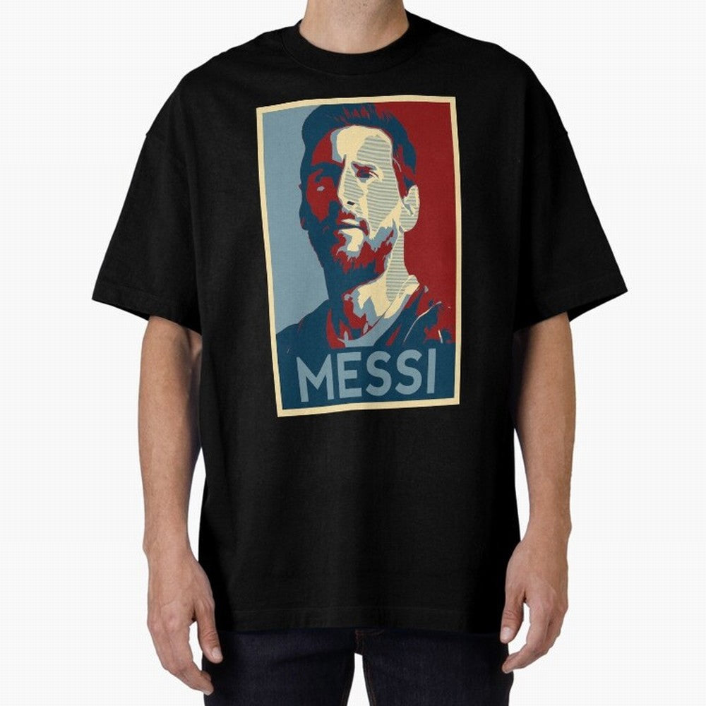 Lionel Messi Oversized T-Shirt Bring Trophy Dreams to the FIFA World Cup 2026 Journey through Messi Highlights, Portugal Pride, Stadium Chants, National Pride, Trophy Dreams and Unforgettable Football Memories; Created for Match Day Parties, Soccer