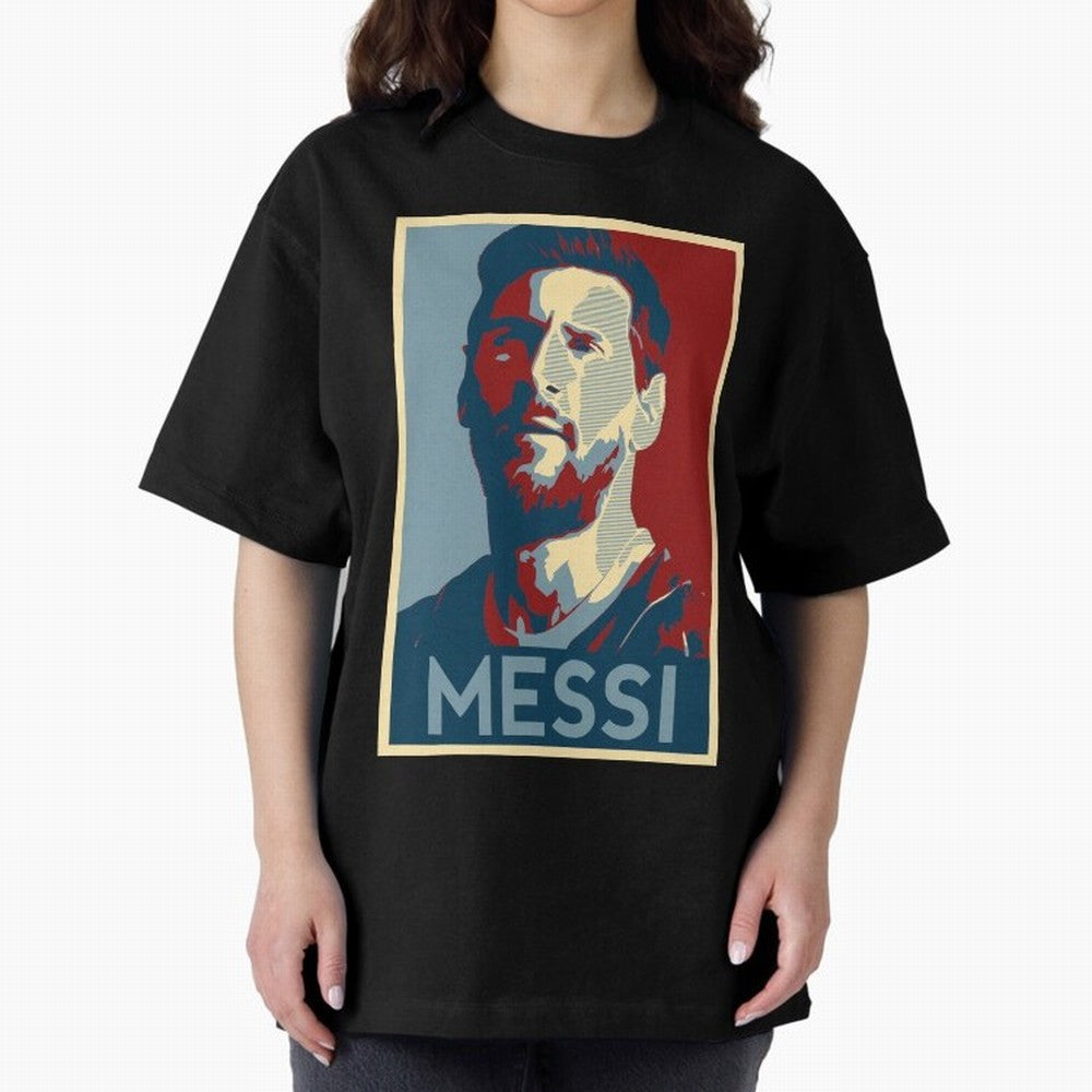 Lionel Messi Oversized T-Shirt Bring Trophy Dreams to the FIFA World Cup 2026 Journey through Messi Highlights, Portugal Pride, Stadium Chants, National Pride, Trophy Dreams and Unforgettable Football Memories; Created for Match Day Parties, Soccer