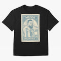 Lionel Messi Vintage Stamp Poster ¨C Argentina #10 Retro Football Art ¨C Barcelona Legend Illustration Classic T-Shirt Share FIFA World Cup 2026 USA Canada Mexico with Haaland and Mbappe, Argentina Energy, Game Day Rituals, Football Legends,