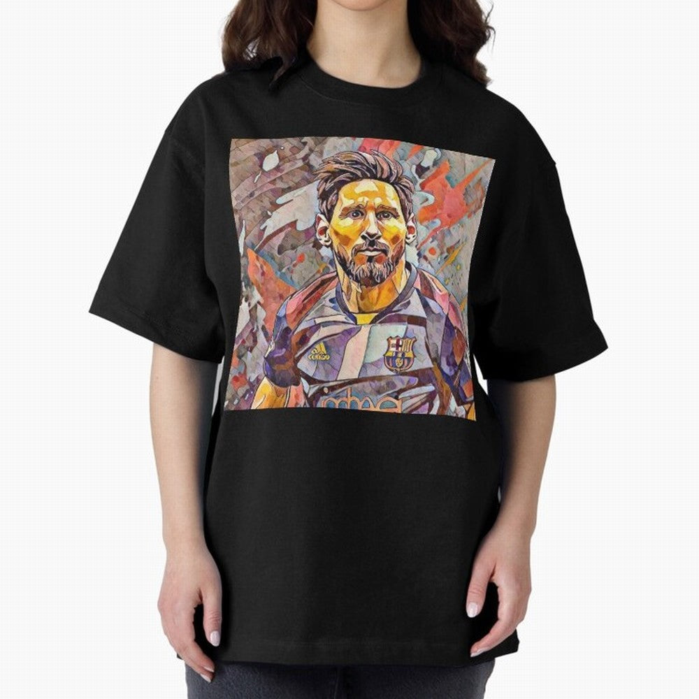 Messi art Oversized T-Shirt Follow Every Goal of FIFA World Cup 2026 USA Canada Mexico Spirit, Featuring England, Cristiano Ronaldo, Football Passion, Legendary Performances, Festival Vibes and Supporter Community; Great for Watch Parties, Sports