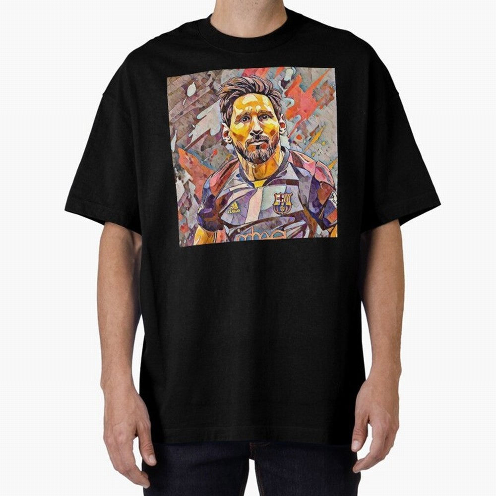 Messi art Oversized T-Shirt Follow Every Goal of FIFA World Cup 2026 USA Canada Mexico Spirit, Featuring England, Cristiano Ronaldo, Football Passion, Legendary Performances, Festival Vibes and Supporter Community; Great for Watch Parties, Sports