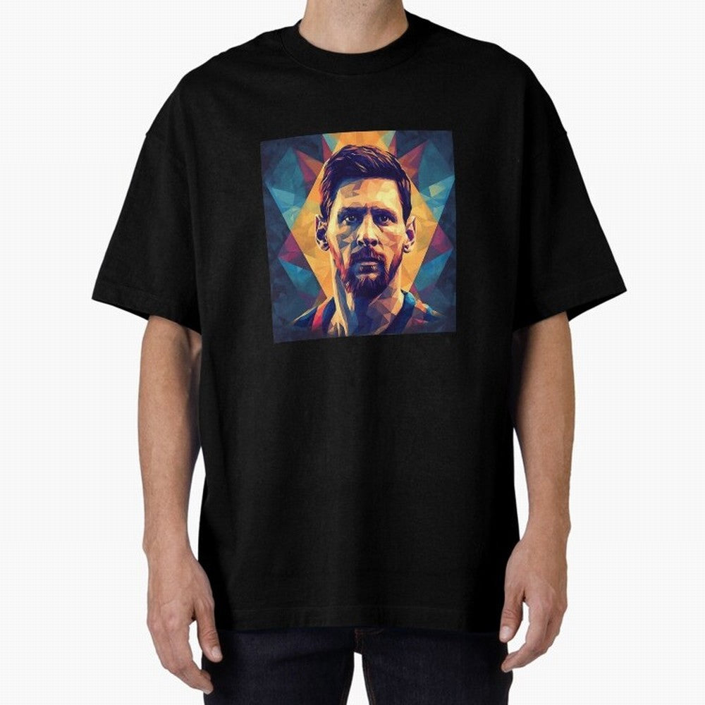 Lionel Messi Portrait Vector Classic T-Shirt Carry the Colors and Pride of FIFA World Cup 2026 USA Canada Mexico Spirit, Inspired by Brazil, Portugal and Argentina, Mbappe, Soccer Culture, Superstar Moments, National Team Dreams and Competitive