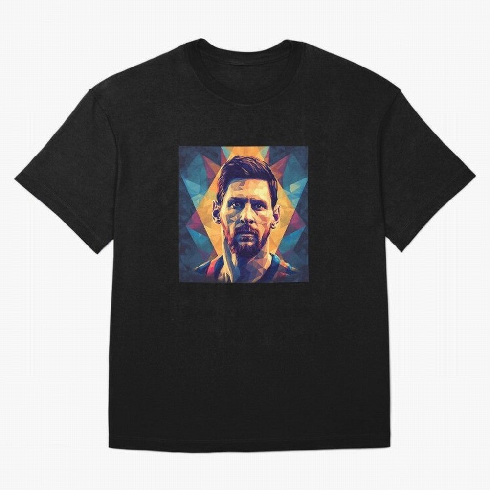 Lionel Messi Portrait Vector Classic T-Shirt Carry the Colors and Pride of FIFA World Cup 2026 USA Canada Mexico Spirit, Inspired by Brazil, Portugal and Argentina, Mbappe, Soccer Culture, Superstar Moments, National Team Dreams and Competitive