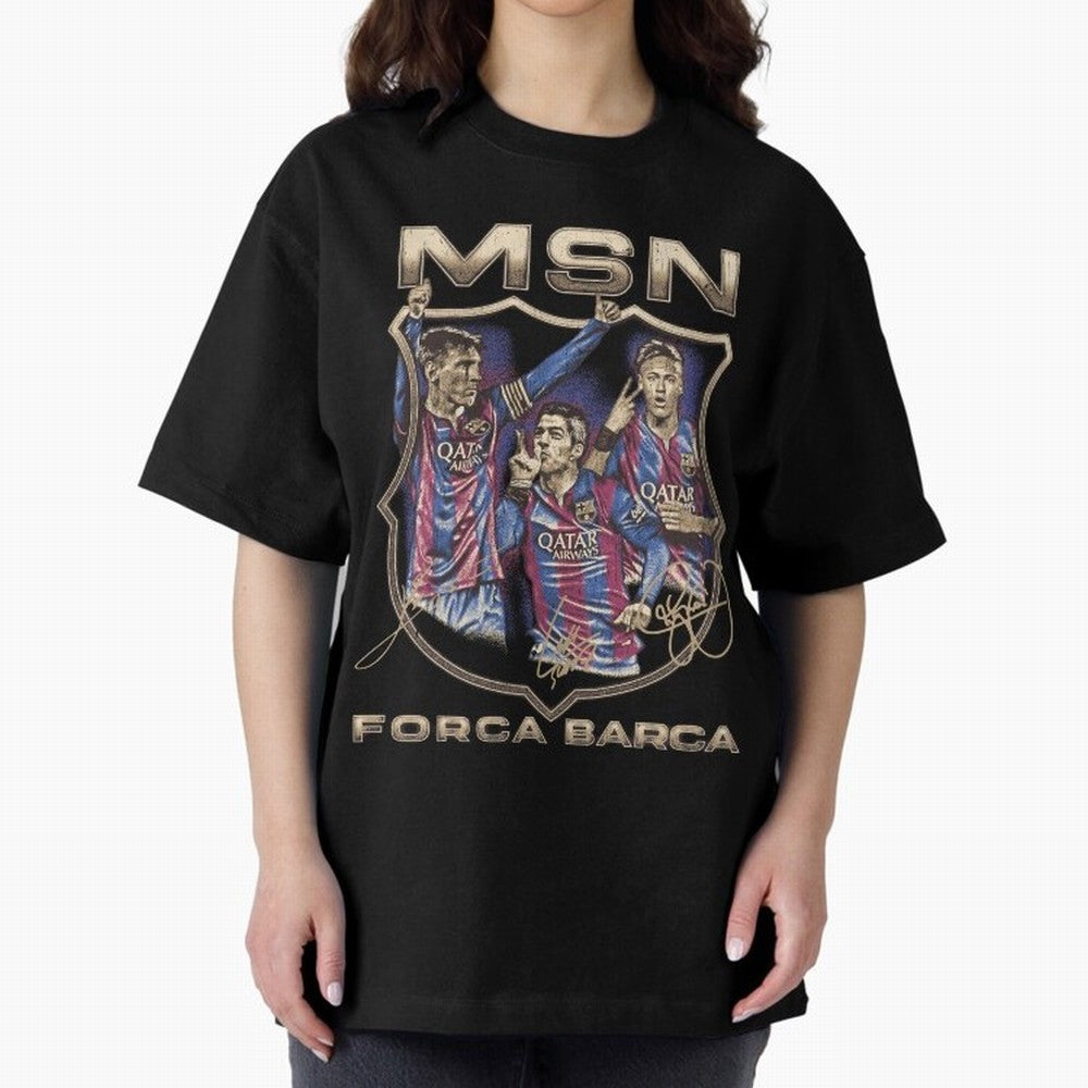 MSN of Barcelona Classic T-Shirt Join FIFA World Cup 2026 USA Canada Mexico Spirit, with Portugal, Spain and Germany, Neymar, Vintage Soccer Flavor, Modern Football Stars, National Flags and Final Night Emotion; Created for Match Day Parties,