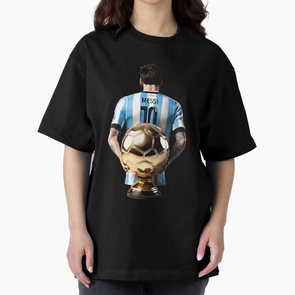 Soccer football lionel messi Barcellona Argentina illustration Oversized T-Shirt Honor Football Greatness during FIFA World Cup 2026 Made for Cristiano Ronaldo, Haaland and CR7, Spain Energy, Tournament Hype, Historic Matchups, Family Viewing
