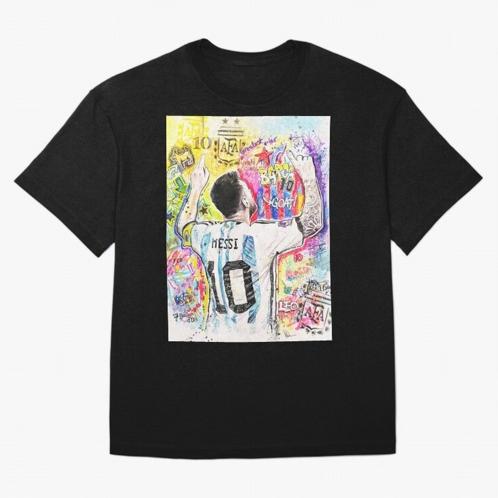Lionel Messi Oversized T-Shirt Celebrate Football Heritage in FIFA World Cup 2026 Spirit, Celebrating Portugal, Messi, Neymar and Mbappe, Match Day Excitement, Supporter Culture, Golden Goals and Global Football Passion; Perfect for Fans,