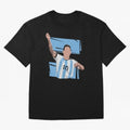 Messi Singing with Crowd World Cup 2022 Oversized T-Shirt Represent Football Lovers during FIFA World Cup 2026 Centered on Messi, Argentina and Brazil Energy, Stadium Memories, Football Loyalty, International Chants and Championship Tradition;