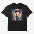 Lionel Messi Portrait Vector Art Classic T-Shirt Stand with FIFA World Cup 2026 Group Stage Centered on Haaland, France Energy, Match Day Excitement, Supporter Culture, Golden Goals and Global Football Passion; Ideal for Fans Who Follow Messi,