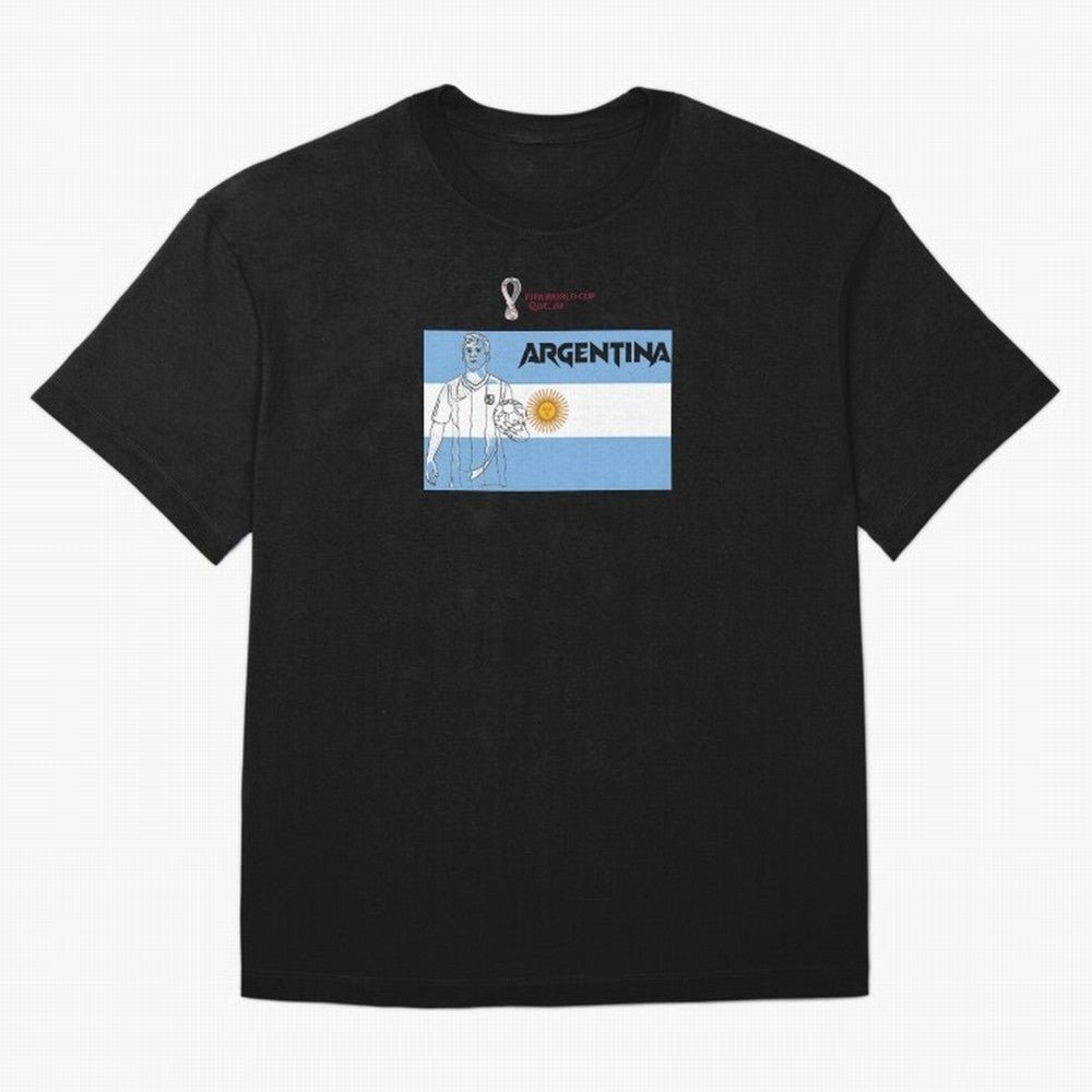 Argentina - FIFA World Cup - Qatar 2022 Oversized T-Shirt Bring a Vintage Feel to Global Football Passion for FIFA World Cup 2026 Group Stage, Featuring Mbappe and Neymar, Brazil, Fan Favorite Moments, National Team Passion, Big Match Drama and