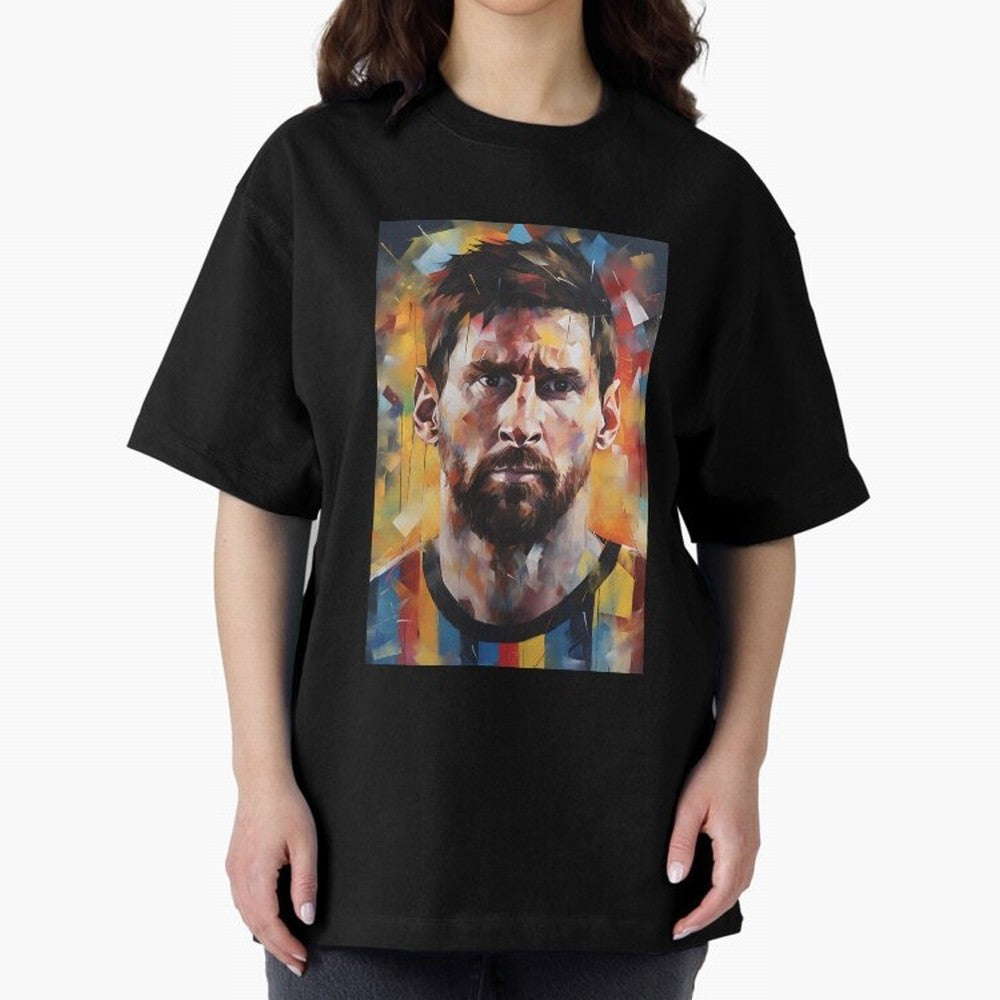 Lionel Messi Oversized T-Shirt Celebrate Rivalries and Pride in FIFA World Cup 2026 for Fans of Neymar and Portugal, Spain and Germany, Bringing Retro Football Energy, Iconic Rivalries, Trophy Chase Drama and Stadium Atmosphere; Made for Die Hard
