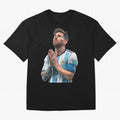 Argentina Messi Football Oversized T-Shirt Show Your Tournament Heart for Global Football Passion for FIFA World Cup 2026 USA Canada Mexico, Highlighting Messi, CR7 and Mbappe, France, Goal Celebration Energy, Supporter Heritage, Football Icons and
