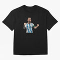 Messi World Champion #2 Oversized T-Shirt Back the Journey through Global Football Passion for FIFA World Cup 2026 Group Stage, with Neymar, Haaland and Cristiano Ronaldo, France, Football Festival Excitement, Trophy Ambitions, Country Rivalries